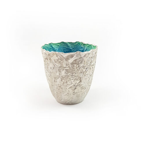 Maple Leaf Beaker II, Electroformed and Enamelled