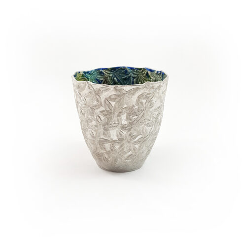 Maple Leaf Beaker III, Electroformed and Enamelled