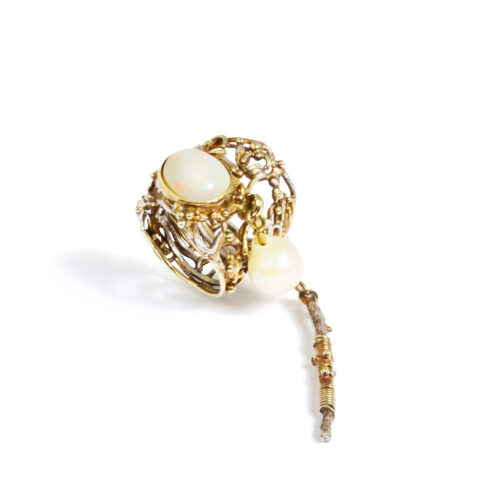 Opal and Pearl Ring