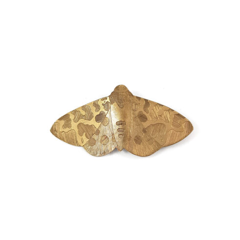 Bronze Garden Tiger Moth Brooch