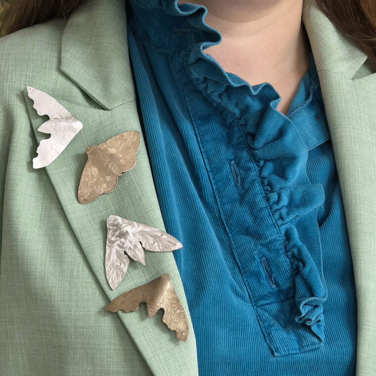 Selection of Malcolm Appleby Moth Brooches