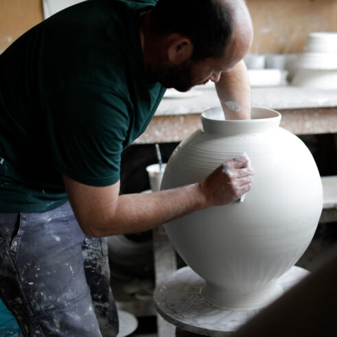 Adam Buick at work in his studio