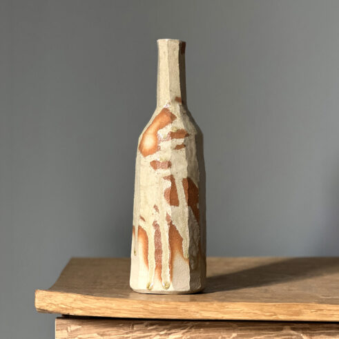 Faceted Stoneware Bottle