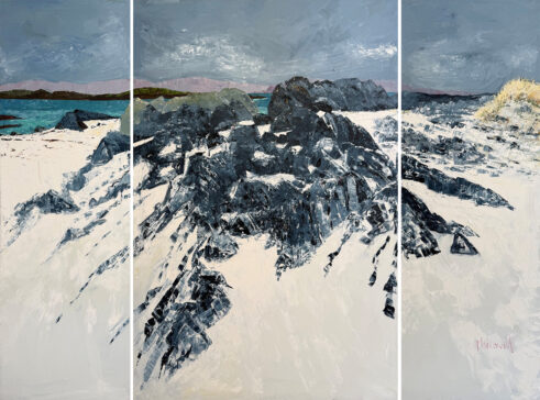 Purple Hills of Mull from the Sands, Iona
