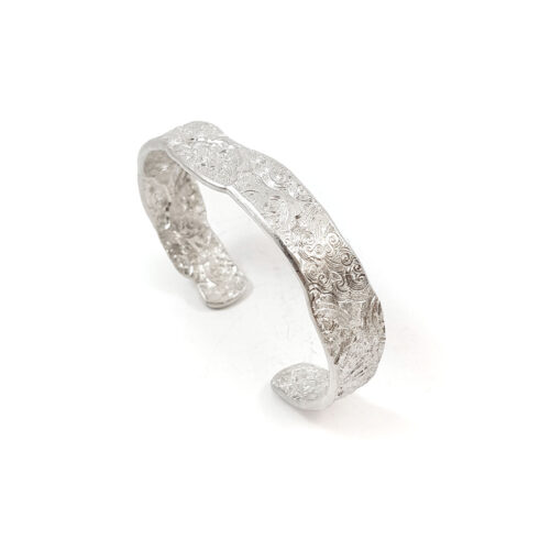 Cloud Scroll Die Struck Bangle II