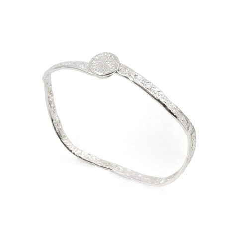 Scroll Die Flower Bangle