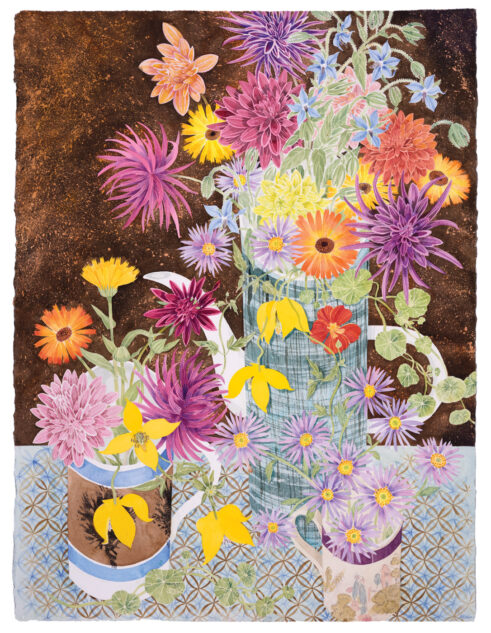 Autumn Flowers with Rye Coffee Pot