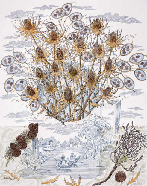 Winter Sea Holly and Honesty