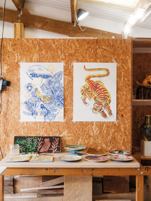 Vicky Lindo and Bill Brookes’ studio