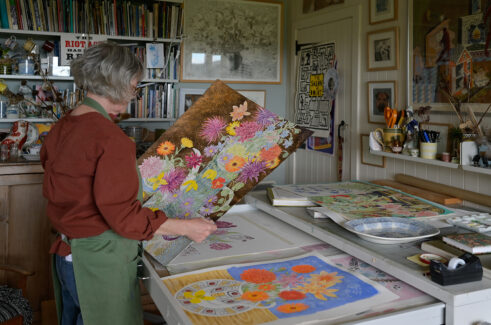 Angie Lewin in her studio III, 2026